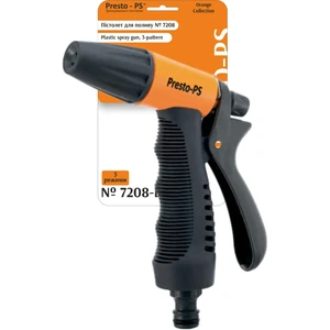 Пистолет для полива пластиковый Presto-PS насадка на шланг (7208-BL)