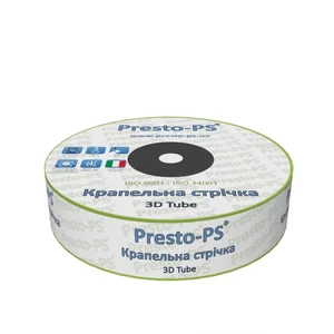 Капельная лента Presto-PS эмиттерная 3D Tube капельницы через 30 см, расход 2.7 л/ч, длина 500 м (3D-30-500)