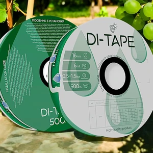 Капельная лента эмиттерная Di-Tape капельницы через 10 см расход 1,00 л/ч, длина 2000 м (DI-10-2000)