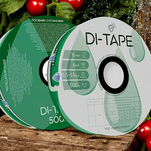 Капельная лента эмиттерная Di-Tape капельницы через 10 см расход 1,00 л/ч, длина 2000 м (DI-10-2000)