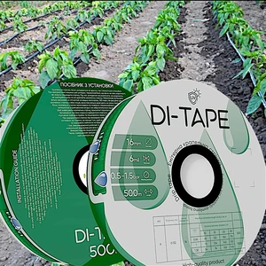 Капельная лента эмиттерная Di-Tape капельницы через 10 см расход 1,00 л/ч, длина 2000 м (DI-10-2000)