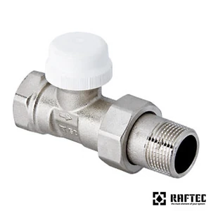 Кран под термоголовку прямой с антипротечкой 3/4" Raftec TKRP02