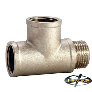 Трійник нікельований Lexline 1/2" в-1/2" в-1/2" н
