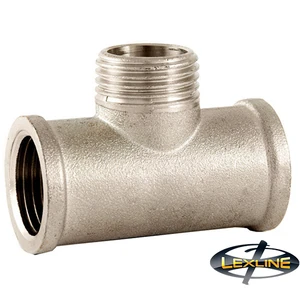Трійник нікельований Lexline 1/2" в-1/2" н-1/2" в