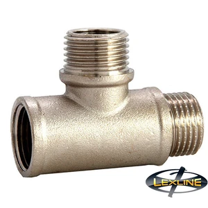 Трійник нікельований Lexline 1/2" в-1/2" н-1/2" н