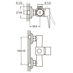 Змішувач для душу HK &Oslash;35 Aquatica 9732300