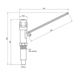 Регулятор тяги для твердопаливних котлів 3/4" Icma №147