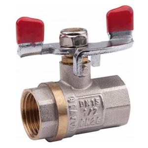 Кран шаровый для воды Valve (Ду 15) 1/2" ВВ бабочка