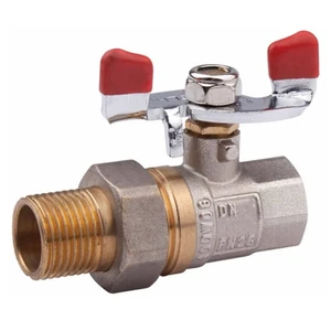 Кран шаровый для воды с американкой прямой Valve (Ду 20) 3/4" ВН