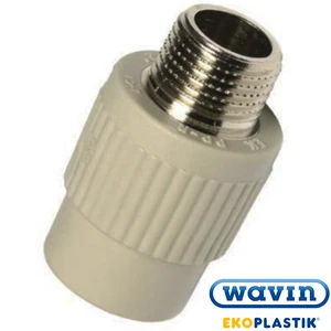 Муфта полипропиленовая PPR с наружной резьбой 20х1/2" Ekoplastik