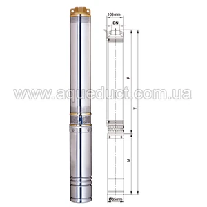 Насос відцентровий 1.1кВт H 125м Q 60л/хв Ø85мм 3.5SDm3/20 Dongyin