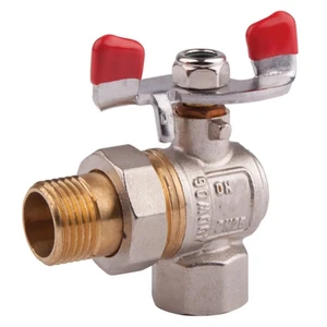 Кран шаровый для воды с американкой угловой Valve (Ду 15) 1/2" ВН