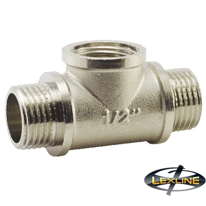 Трійник нікельований Lexline 1/2" н-1/2" в-1/2" н